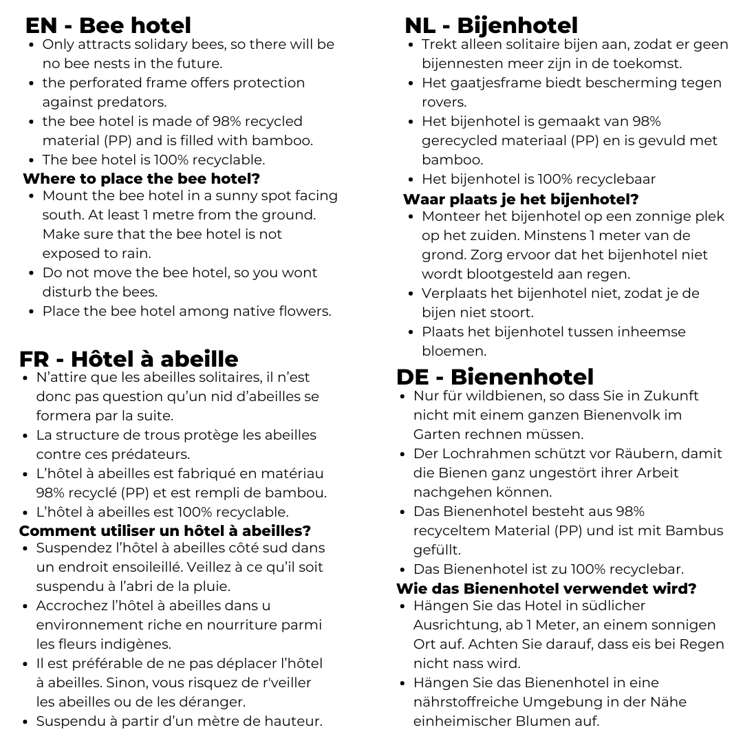 Bijenhotel Ovaal Antraciet