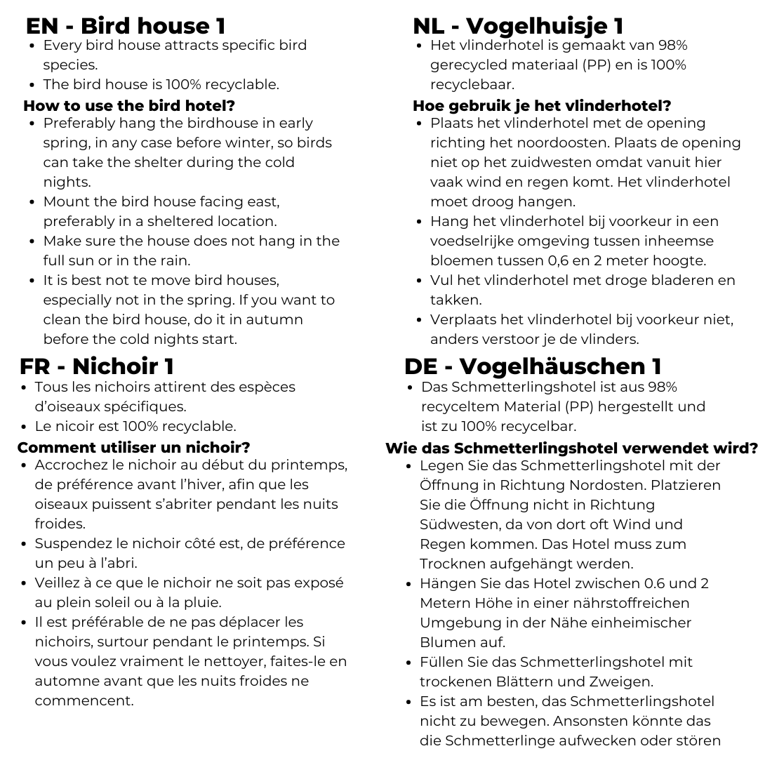 Vogelhuisje Hive Antraciet