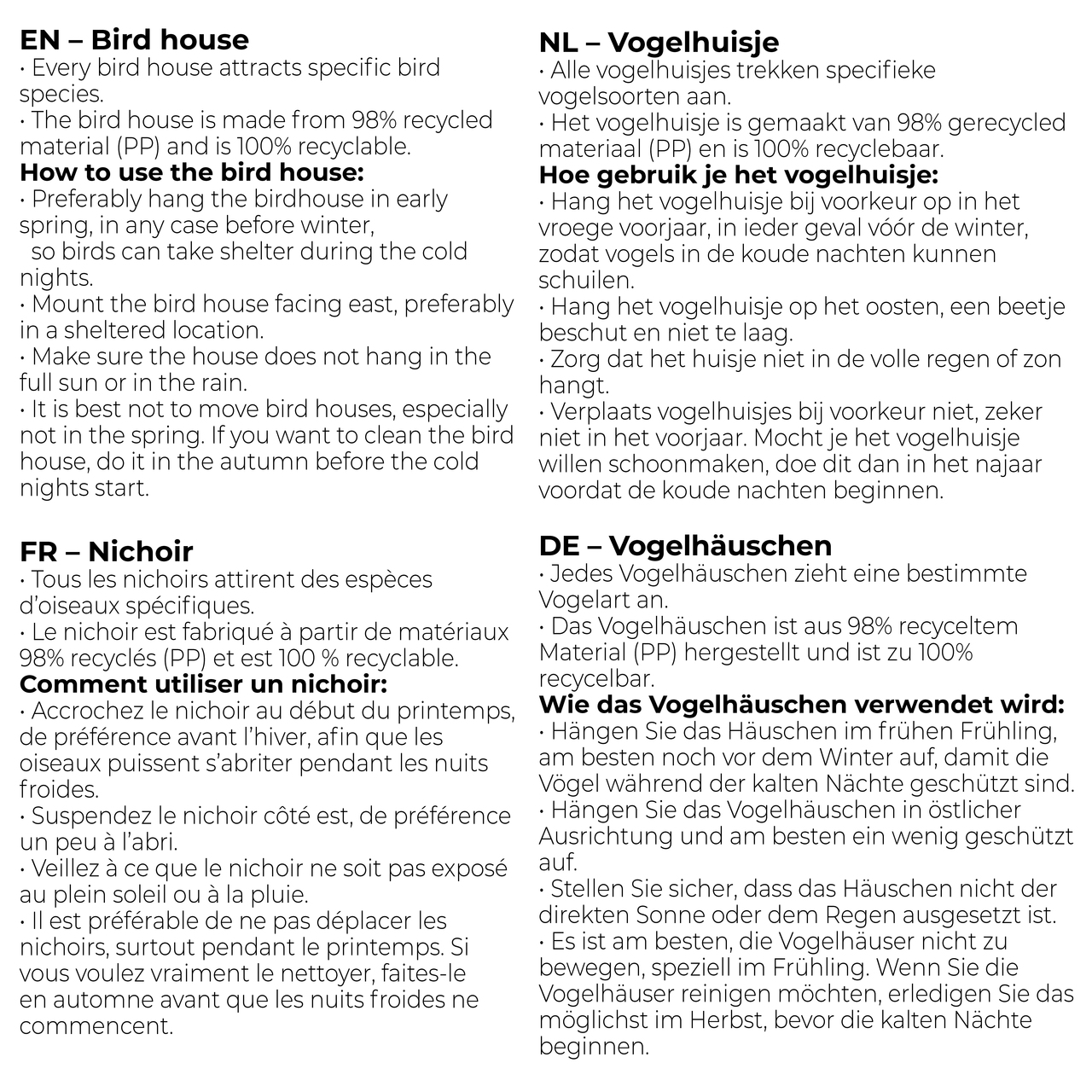 Vogelhuisje Ovaal Bruin Vogelhuisje Ovaal Bruin