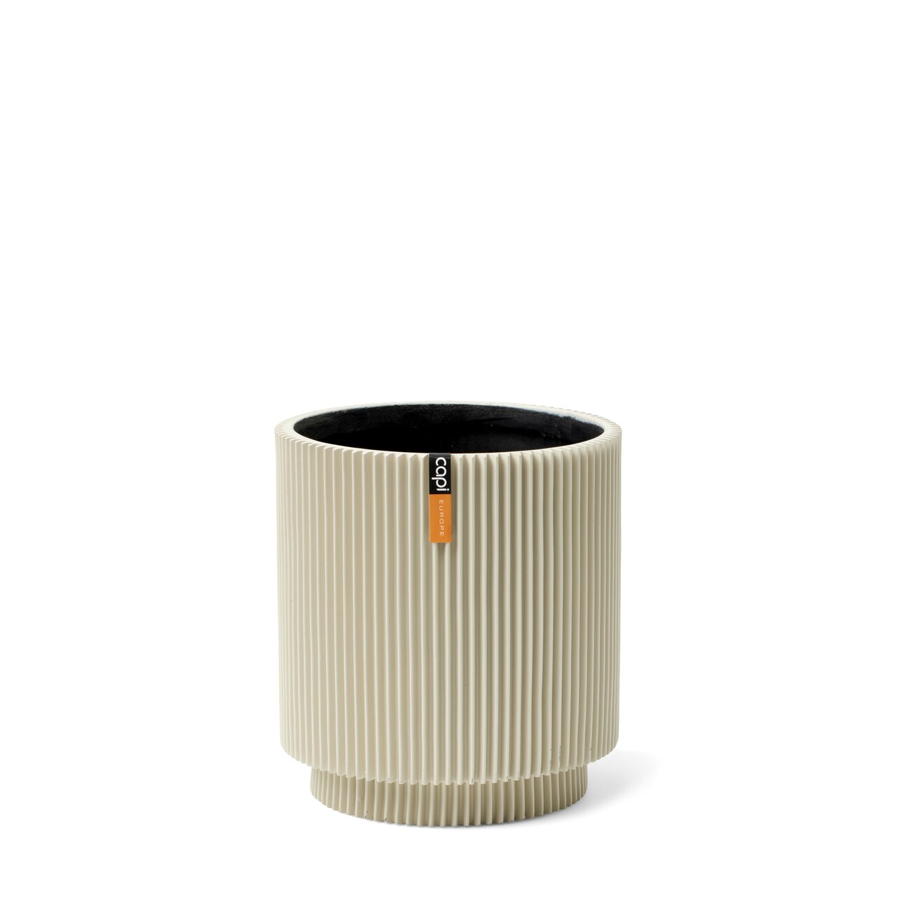 Vaas Cilinder Groove Beige Vaas Cilinder Groove Beige