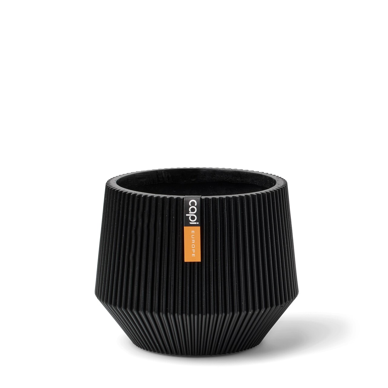 Vaas Cilinder Geo Groove Zwart Vaas Cilinder Geo Groove Zwart