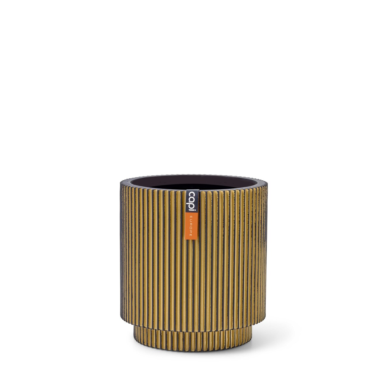 Vaas Cilinder Groove Zwart Goud Vaas Cilinder Groove Zwart Goud