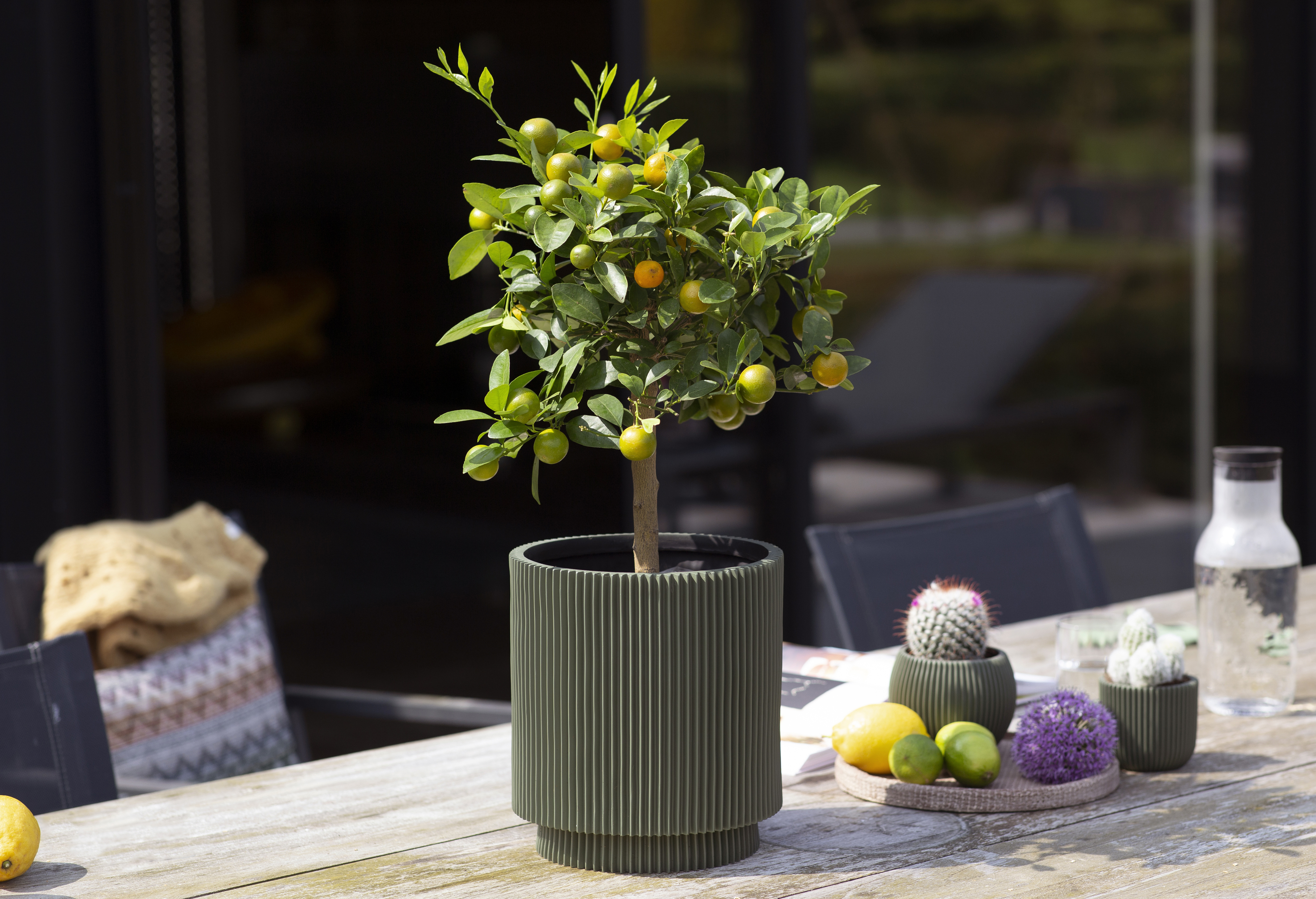 Vaas Cilinder Groove Groen