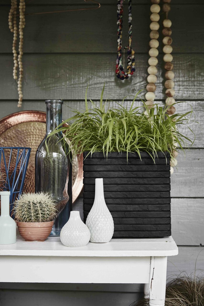 Pot Vierkant Row NL Zwart