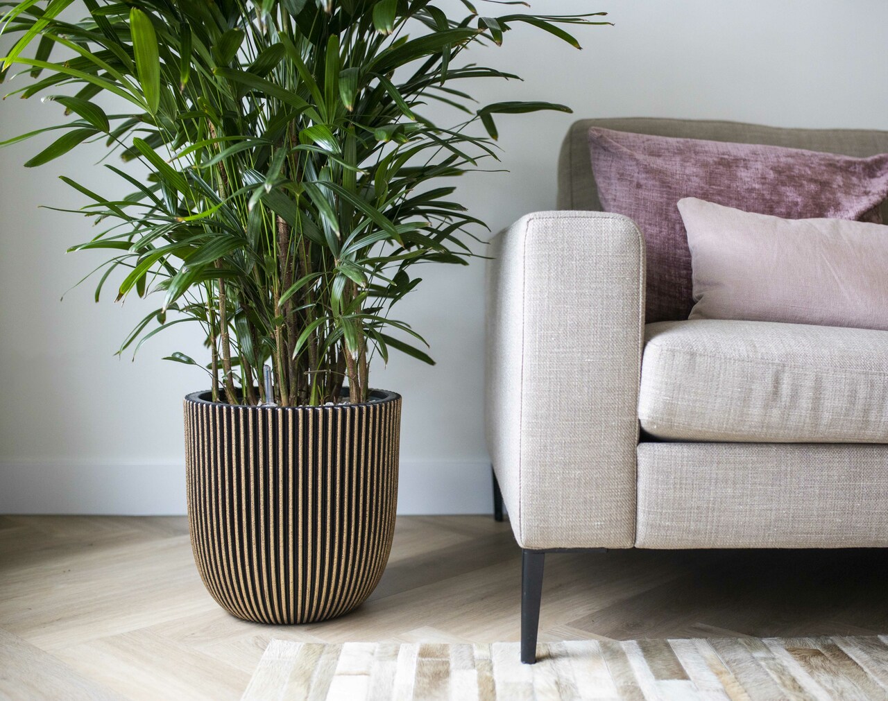 Pot Bol Groove NL Zwart Goud Pot Bol Groove NL Zwart Goud