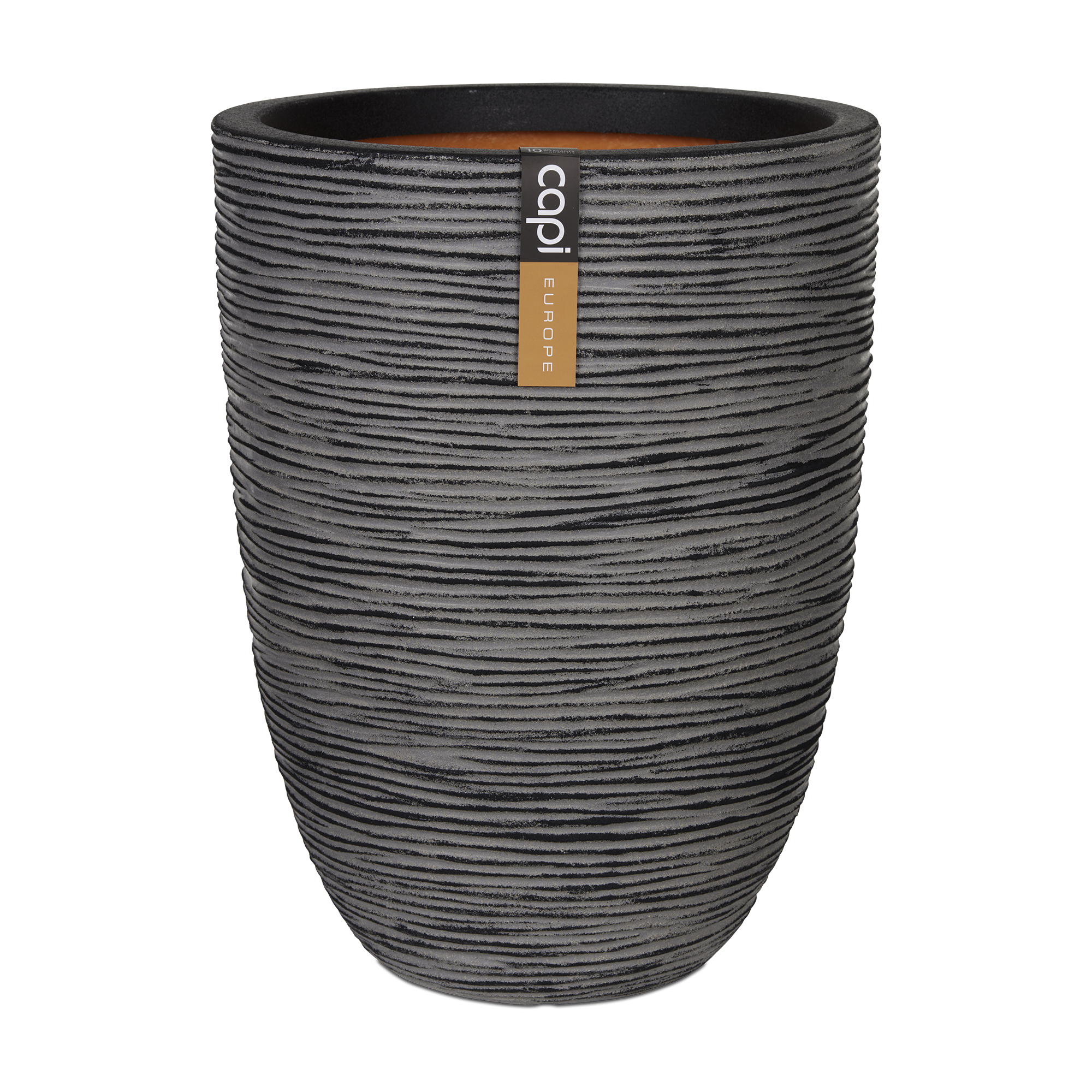 Vaas Elegant Laag Rib NL Antraciet