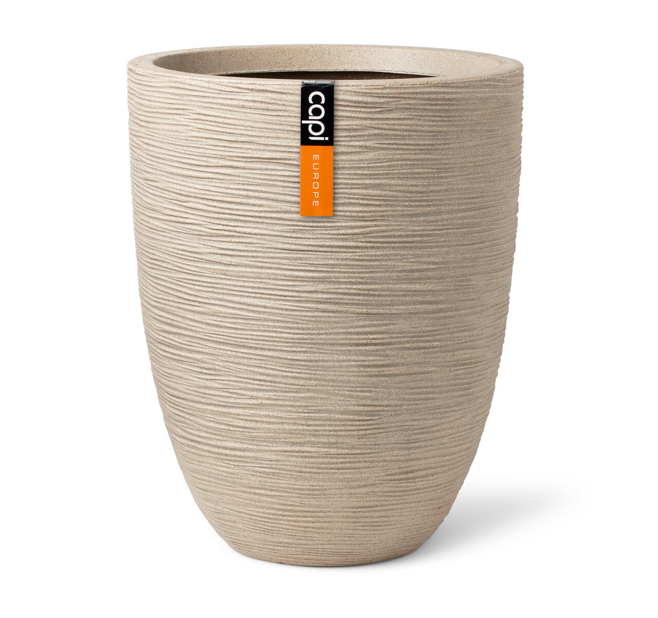 Vaas Elegant Laag Kurk Rib NL Terrazzo Beige
