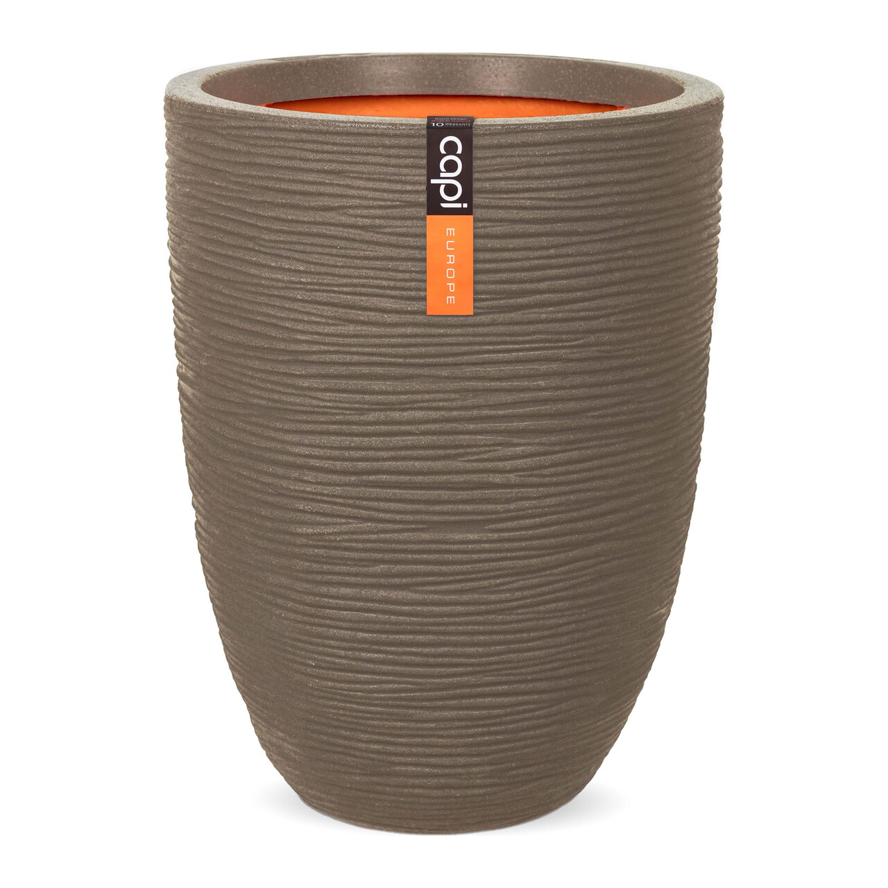 Vaas elegant laag Rib NL warm taupe Vaas elegant laag Rib NL warm taupe