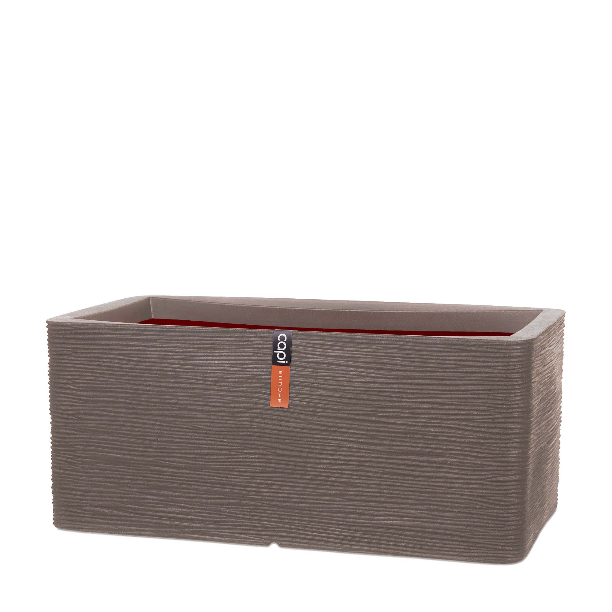 Bak rechthoek Rib NL warm taupe