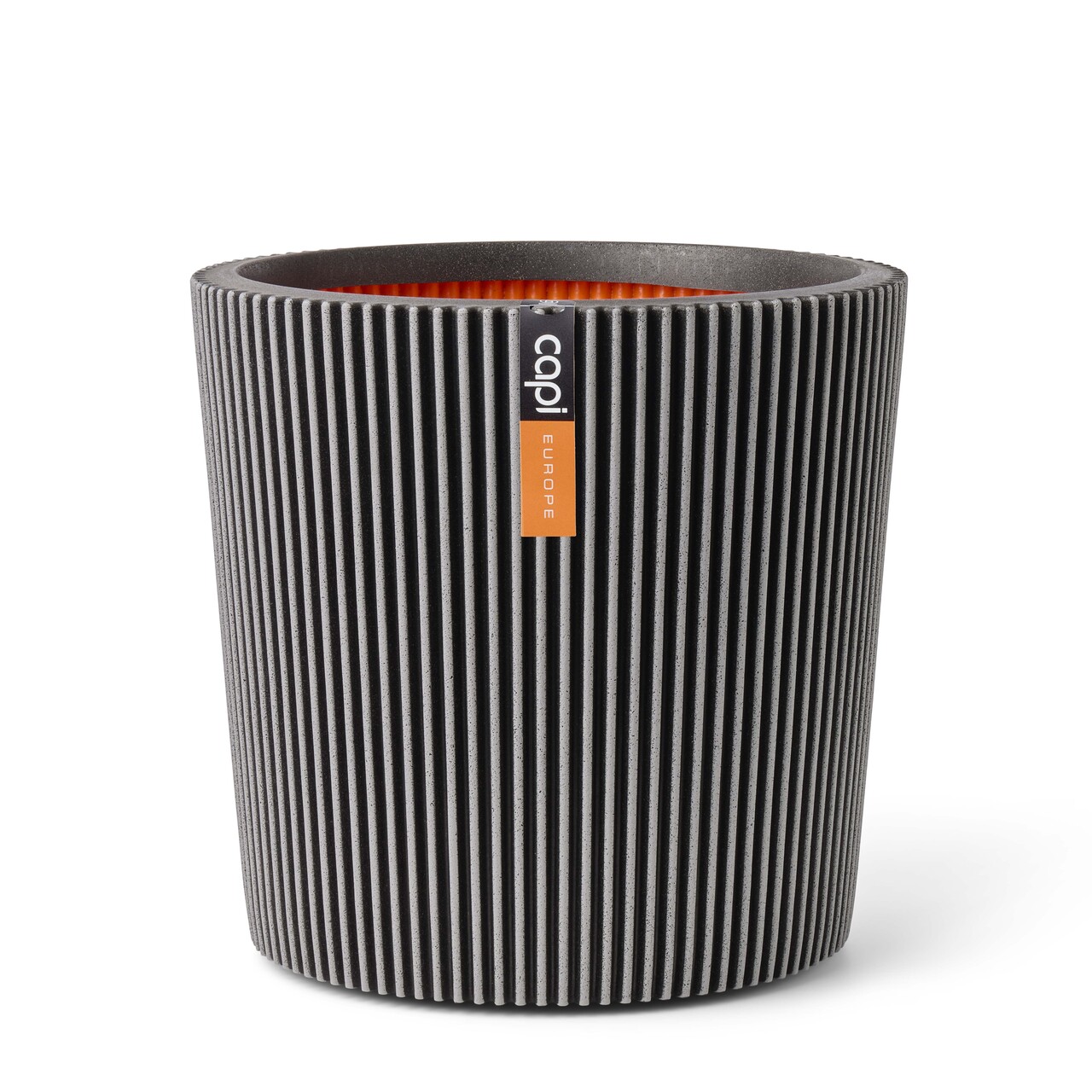 Vase Conical Groove Anthracite