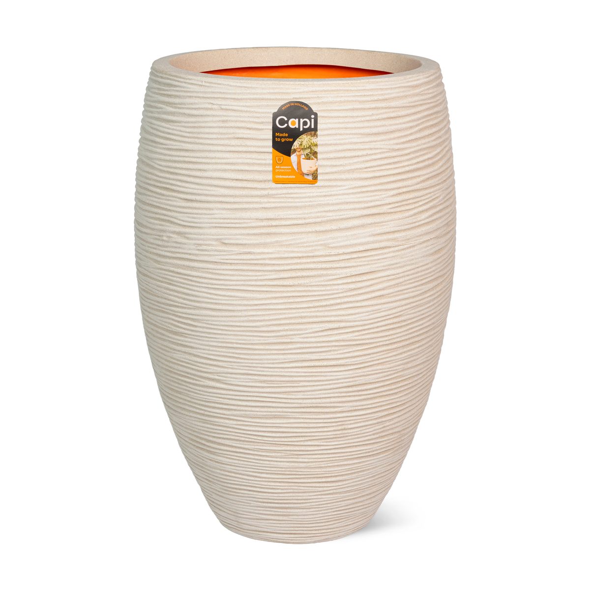 Vase Elegant Deluxe Rib Pebble