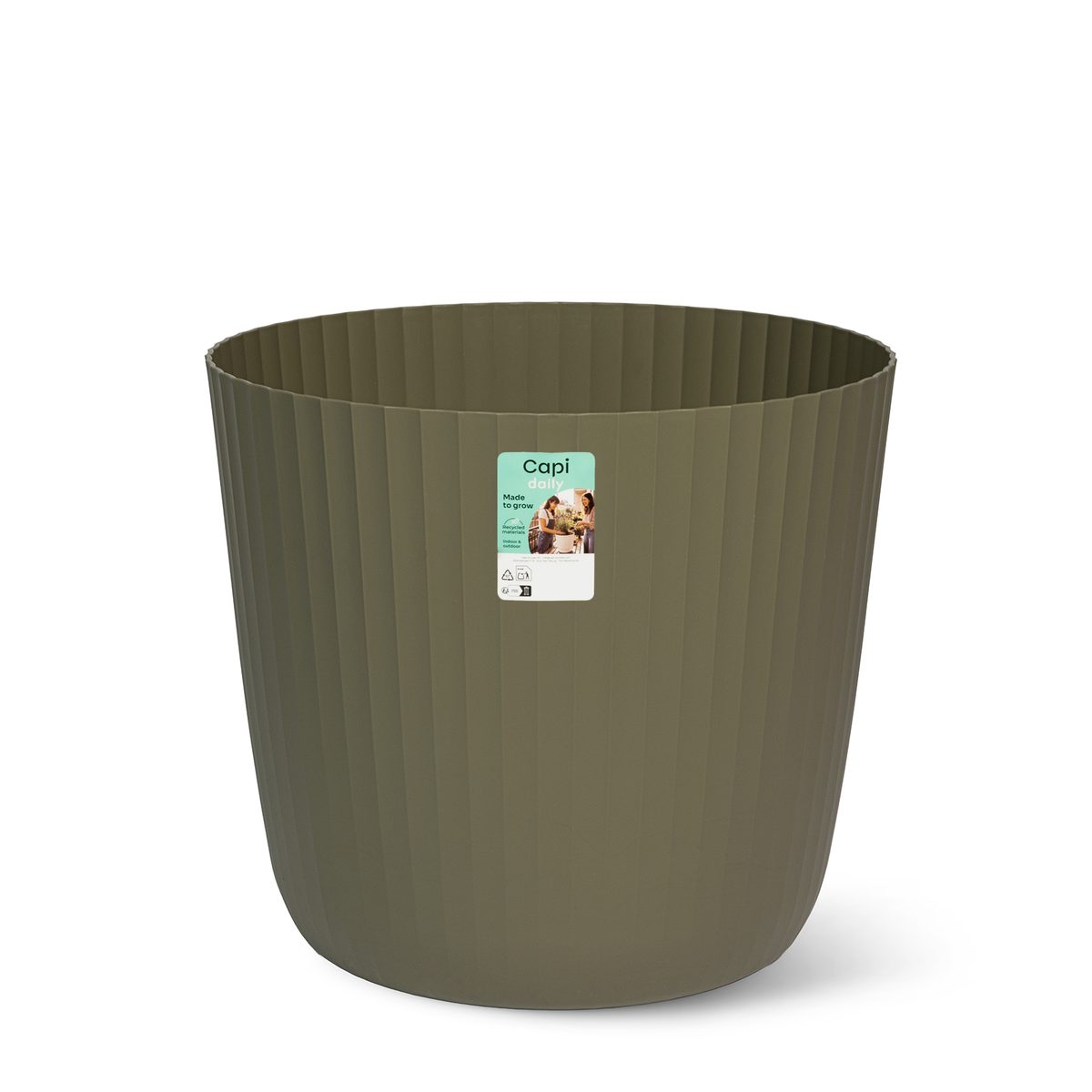 Daily planter taper Wave Grey green